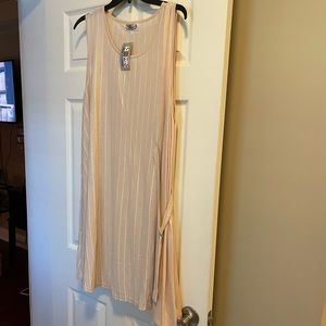 NWTS INDIA BOUTIQUE ONE SIZE light cream/white stripe